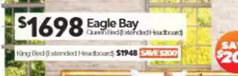 ComfortStyle Furniture & Bedding Eagle Bay Queen Bed (Extended Headboard) offer