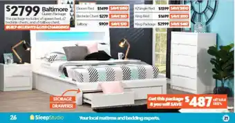 ComfortStyle Furniture & Bedding Baltimore Queen Package offer