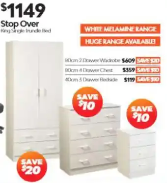 Stop Over King Single Trundle Bed