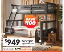 ComfortStyle Furniture & Bedding Morgan Triple Bunk Bed offer