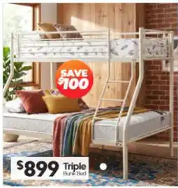 ComfortStyle Furniture & Bedding Triple Bunk Bed offer