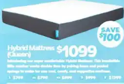 ComfortStyle Furniture & Bedding Hybrid Mattress (Queen) offer