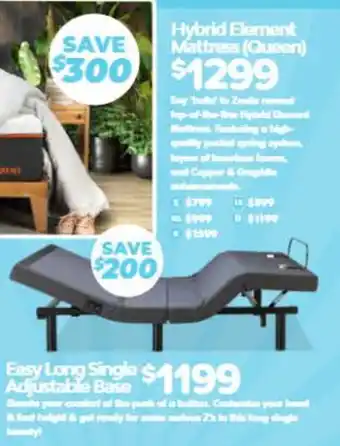 ComfortStyle Furniture & Bedding Hybrid Element Mattress Queen offer