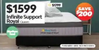 ComfortStyle Furniture & Bedding Infinite Support Royal Queen offer