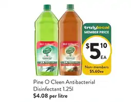Foodworks Pine O Cleen Antibacterial Disinfectant offer