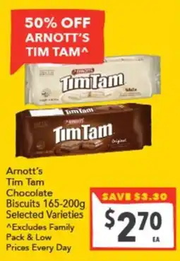 Supa Valu Arnott's Tim Tam Chocolate Biscuits offer