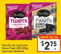 Supa Valu Darrell Lea Liquorice Share Pack Selected Varieties offer