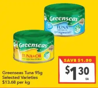 Supa Valu Greenseas Tuna offer
