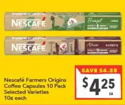 Supa Valu Nescafe Farmers Origins Coffee Capsules offer
