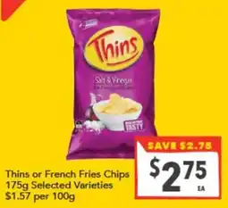 Supa Valu Thins Salt & Vinegar offer