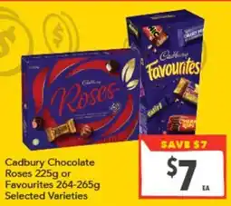 Supa Valu Cadbury Chocolate Roses or Favourites offer