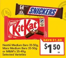 Supa Valu Nestlé Medium Bars offer