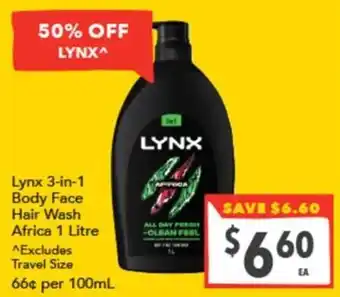 Supa Valu Lynx 3-in-1 Body Face Hair Wash Africa offer