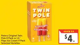 Supa Valu Peters Original Twin Pole or LiL Pops Ice Cream offer