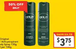Supa Valu Brut Original Body Spray offer