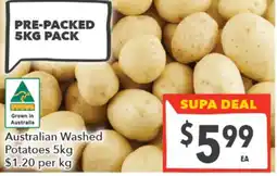 Supa Valu Australian Washed Potatoes offer