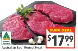 Supa Valu Australian Beef Round Steak offer