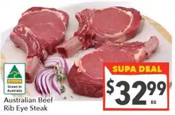 Supa Valu Australian Beef Rib Eye Steak offer