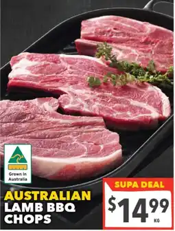 Supa Valu Australian Lamb BBQ Chops offer