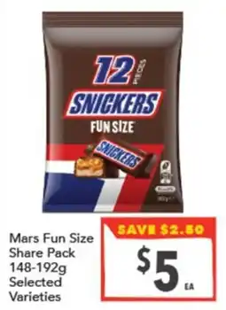Supa Valu Mars Fun Size offer