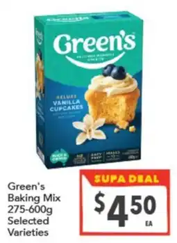 Supa Valu Green's Baking Mix offer