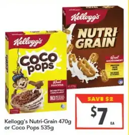 Supa Valu Kellogg's Nutri-Grain or Coco Pops offer