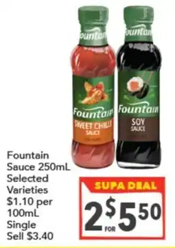 Supa Valu Fountain Sauce offer