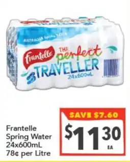 Supa Valu Frantelle Spring Water offer