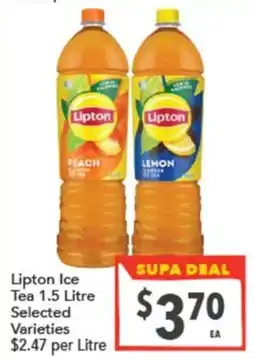 Supa Valu Lipton Ice Tea 1.5 Litre Selected Varieties offer