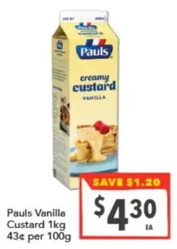 Supa Valu Pauls Vanilla Custard offer
