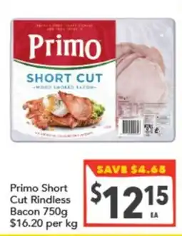 Supa Valu Primo Short Cut Rindless Bacon offer