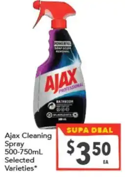Supa Valu Ajax Cleaning Spray offer