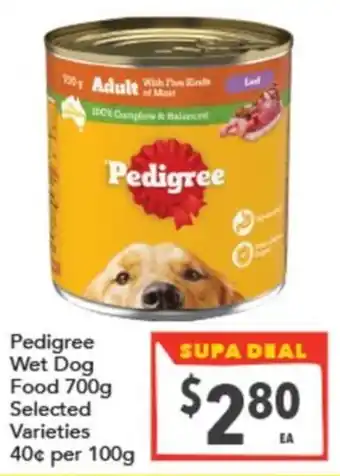 Supa Valu Pedigree Wet Dog Food offer
