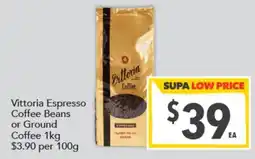 Supa Valu Vittoria Espresso Coffee Beans offer