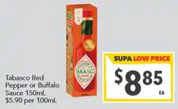 Supa Valu Tabasco Red Pepper Sauce offer