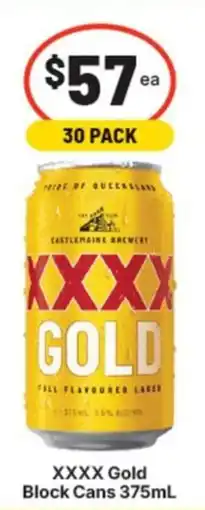 Supa Valu XXXX Gold Block Cans offer