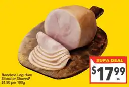 Supa Valu Boneless Leg Ham offer