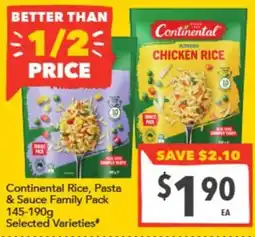 Supa Valu Continental Rice, Pasta & Sauce Family Pack offer