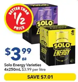 Ritchies Solo Energy Varieties offer