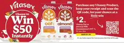 Ritchies Vitasoy Oat or Almond Milk offer