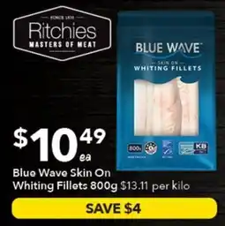 Ritchies Blue Wave Skin On Whiting Fillets offer