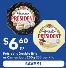Ritchies President Double Brie or Camembert offer