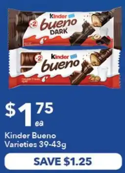 Ritchies Kinder Bueno Varieties offer