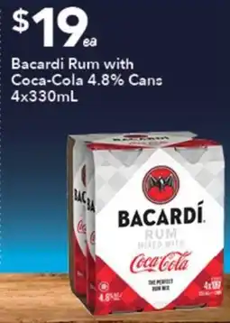 Ritchies Bacardi Rum with Coca-Cola offer