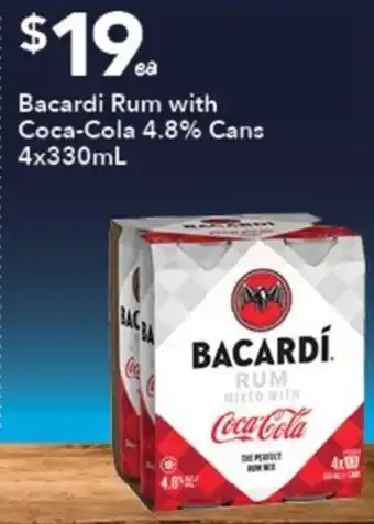 Ritchies Bacardi Rum with Coca-Cola offer