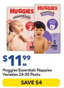 Ritchies Huggies Essentials Nappies Varieties offer