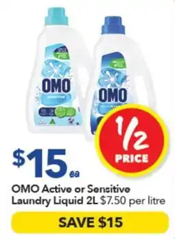Ritchies OMO Active or Sensitive Laundry Liquid offer