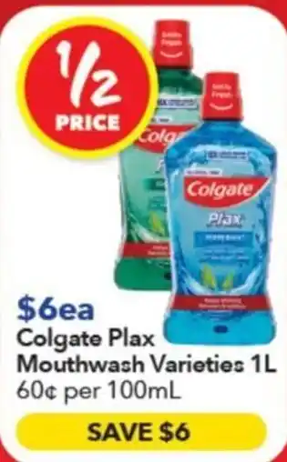 Ritchies Colgate Plax Mouthwash Varieties offer
