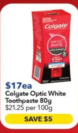 Ritchies Colgate Optic White Toothpaste offer