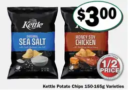 Friendly Grocer Kettle Potato Chips Varieties offer